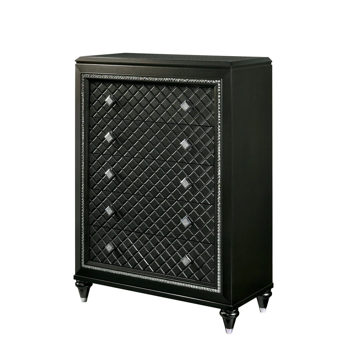 Grey Solid Wood 5-Drawer Chest B22025
