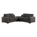 Dark Gray Modular Reversible Sectional Sofa & Ottoman Y31914