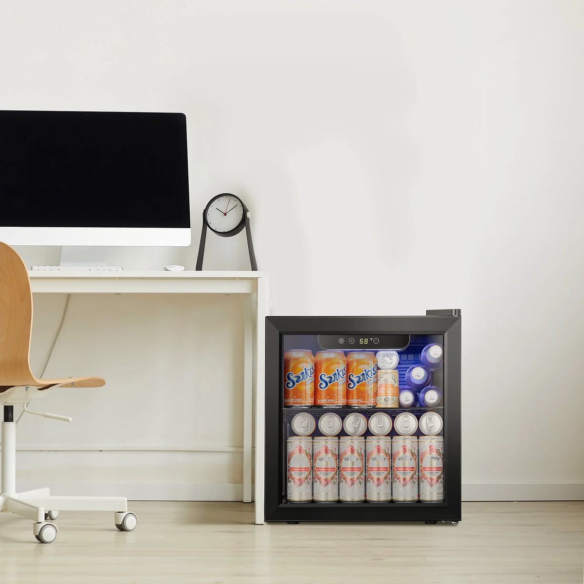 1.7 cu.ft Black Beverage Cooler & Refrigerator V4374