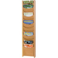 12 Pocket Wood Literature Display Rack Medium Oak T632
