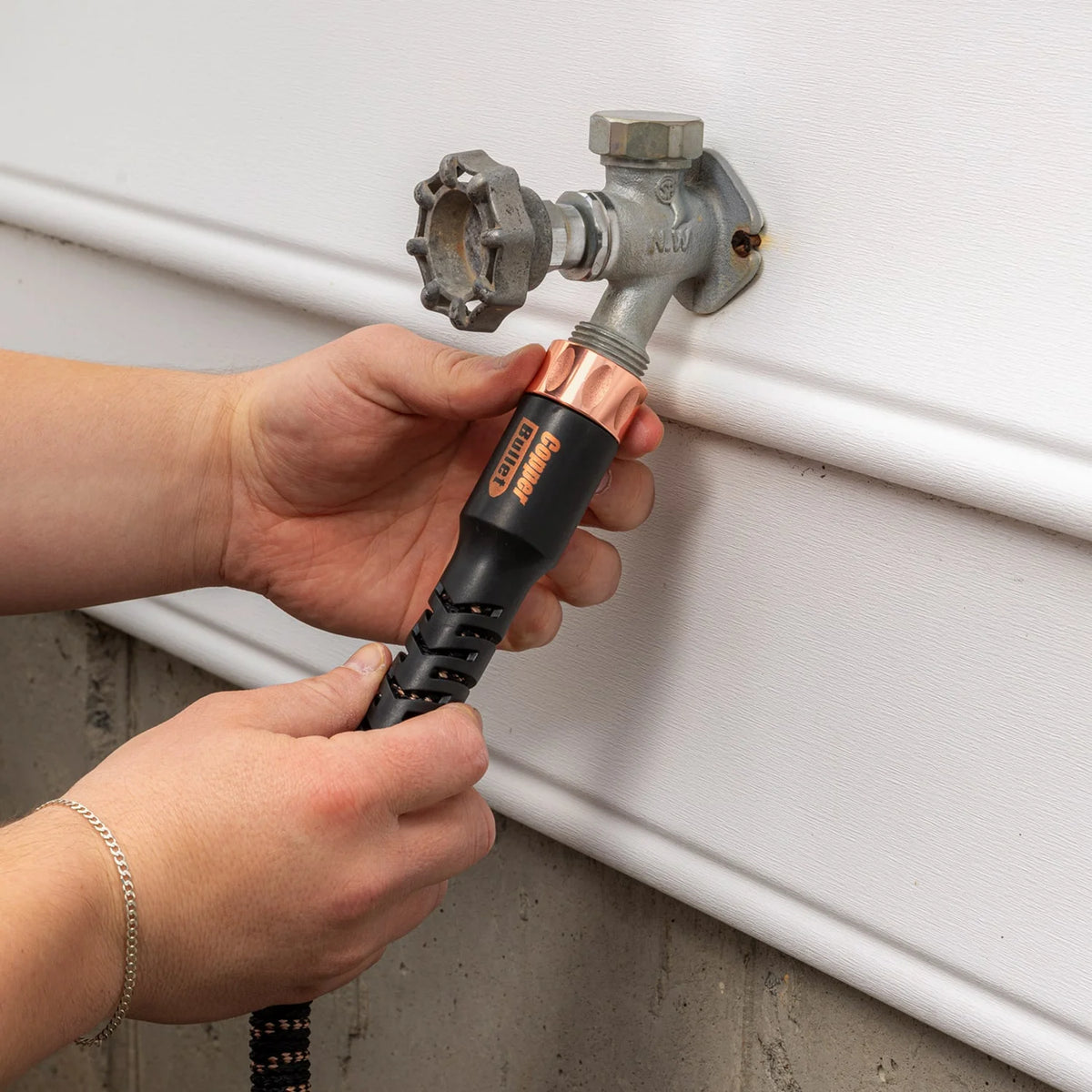 50 Ft Expandable Water Hose with Thumb Spray Nozzle V852