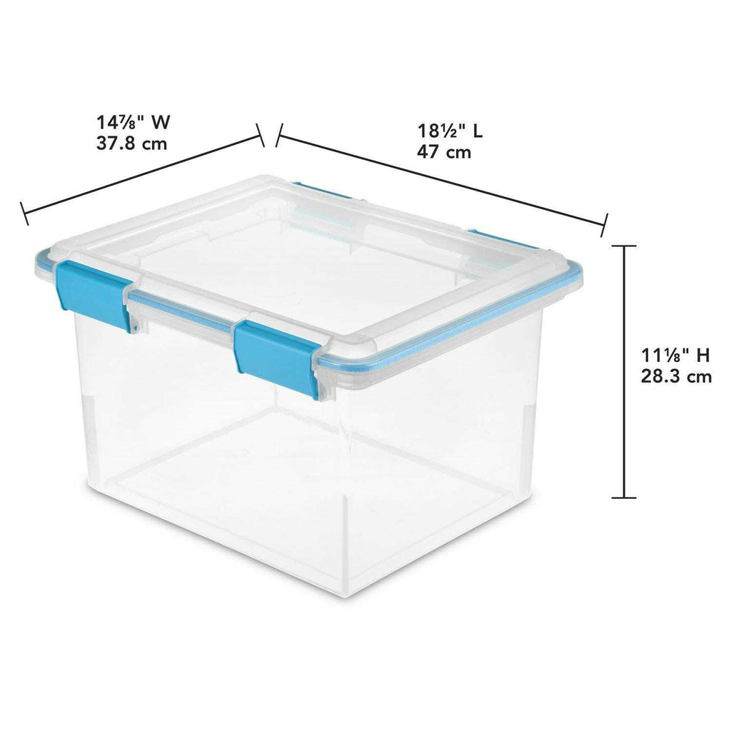 32 Qt Gasket Box Clear Blue Set of 4 K23518