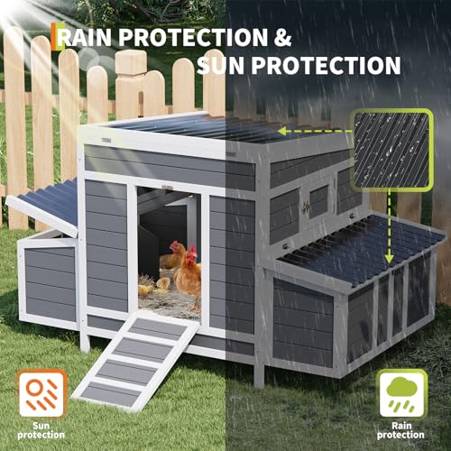 Wooden Chicken Coop for 4-6 Chickens with Nesting Boxes G298785