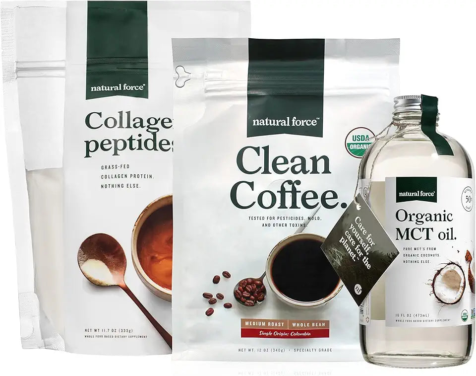 Organic Whole Bean Coffee, MCT Oil & Collagen Peptides Bundle C965939