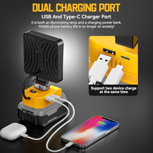 18V Cordless LED Work Light with USB & Type C Charging Port P2635
