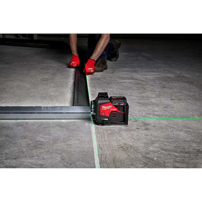12-Volt Cordless Green 3-Plane Laser Level Kit with Batteries, Charger and Case Q7707