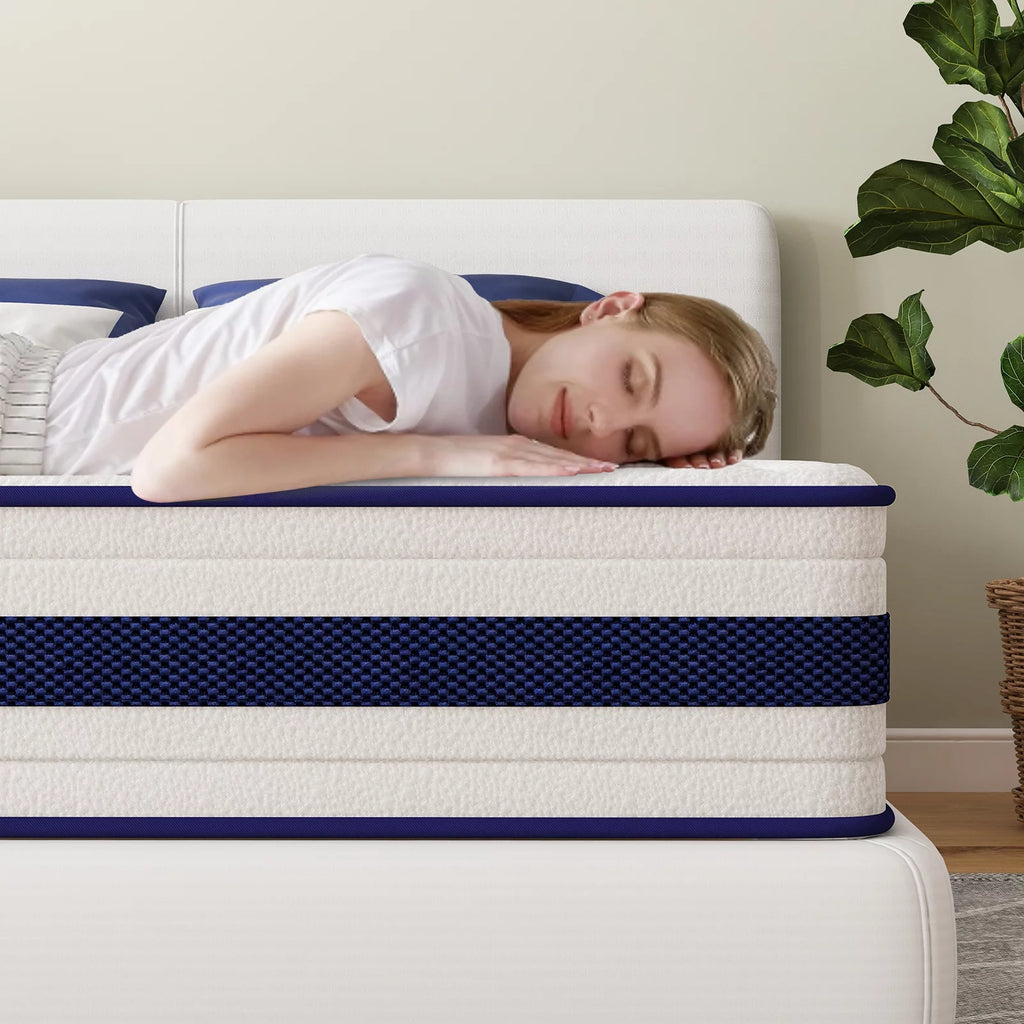 Queen 10 Inch Hybrid Memory Foam Mattress G759
