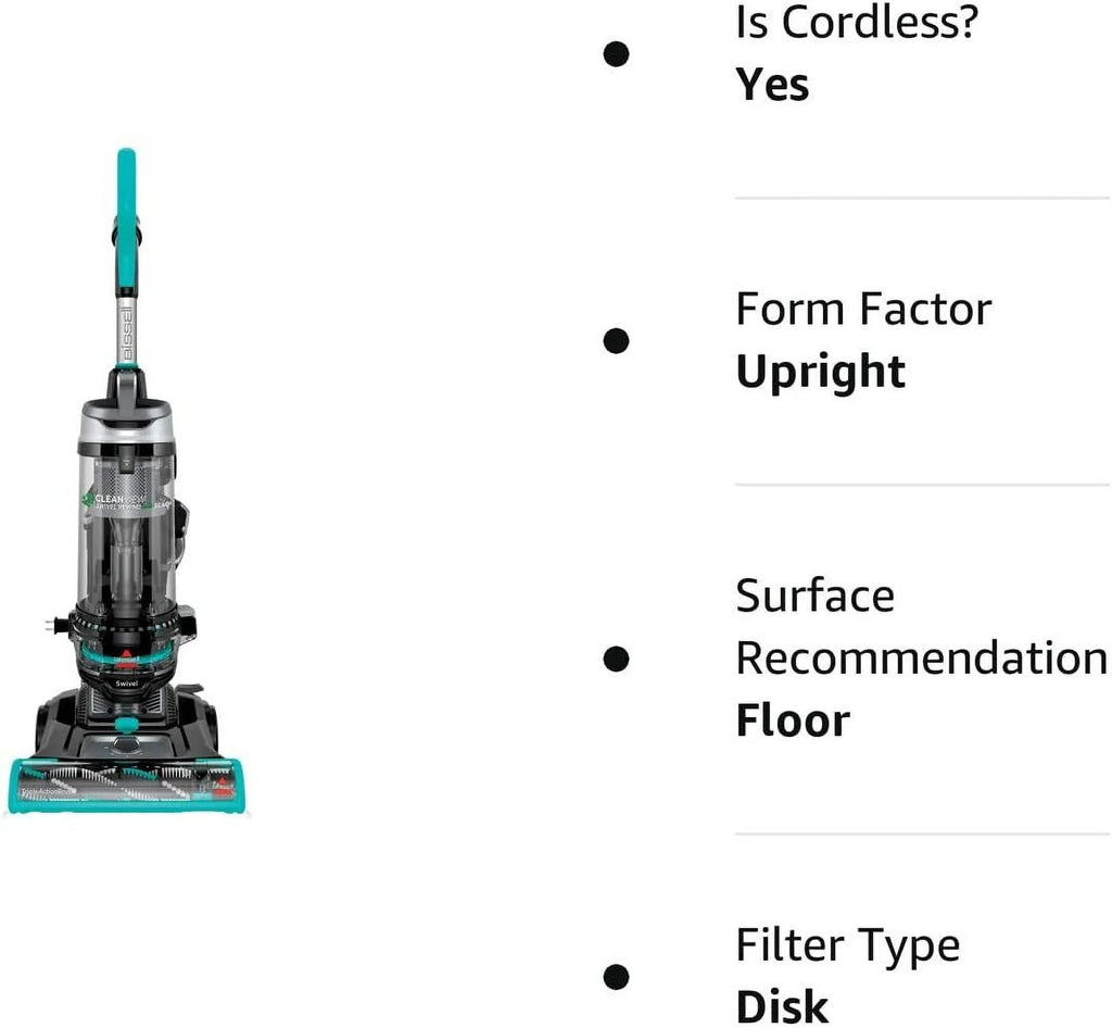 Pet Reach Vacuum Cleaner with Quick Release Wand and Swivel Steering L39980