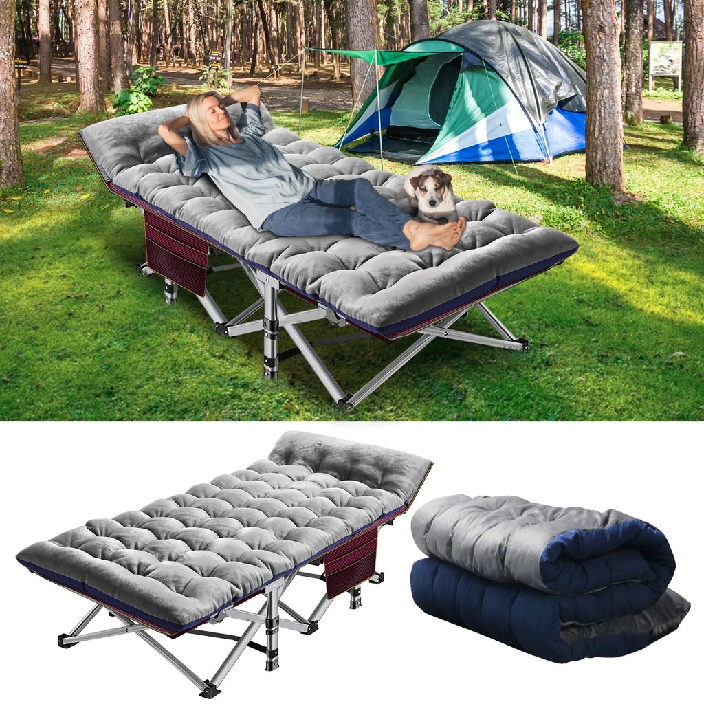 Camping Cot with Detachable Mattress and Carry Bag T919