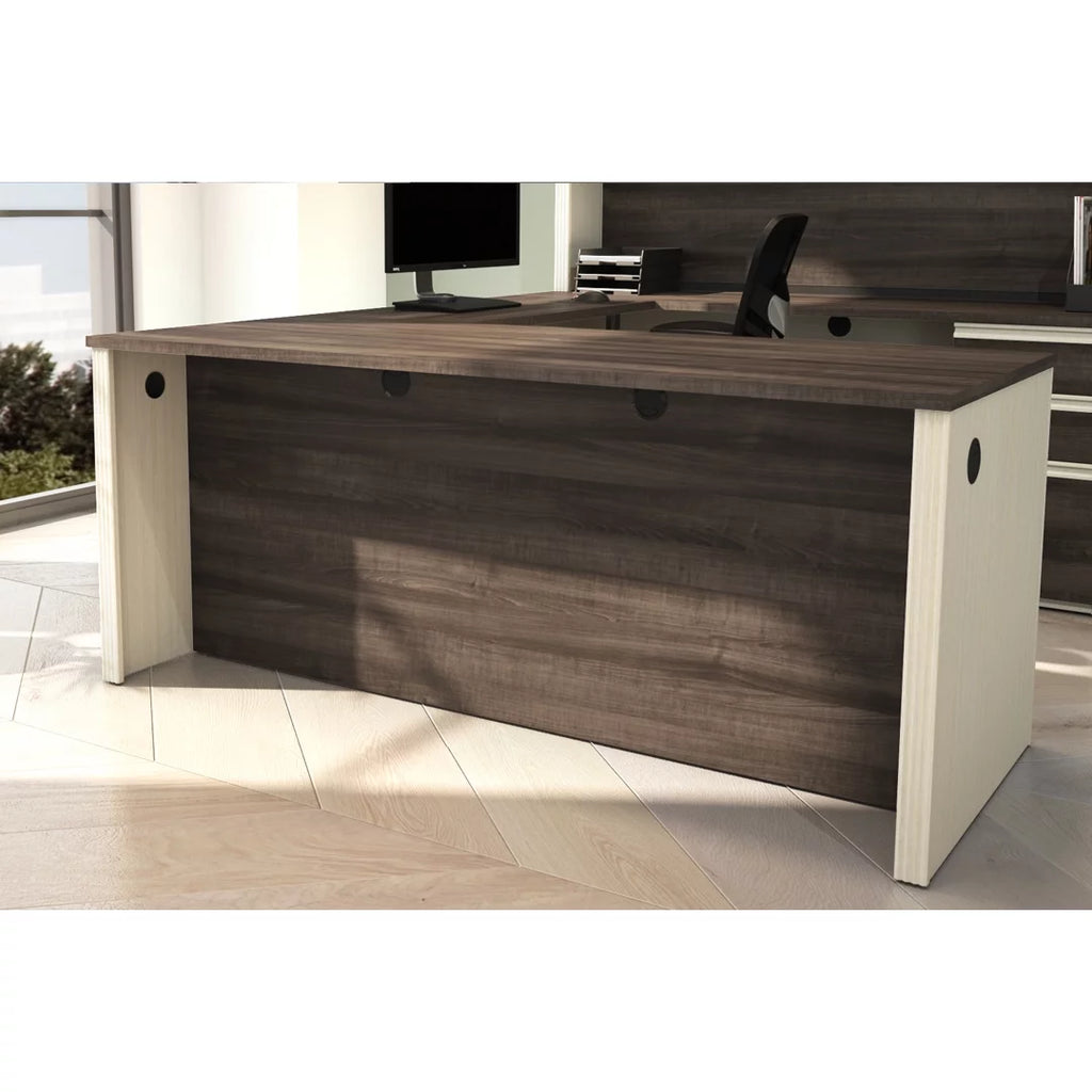 Executive Desk in White Chocolate and Antigua H393