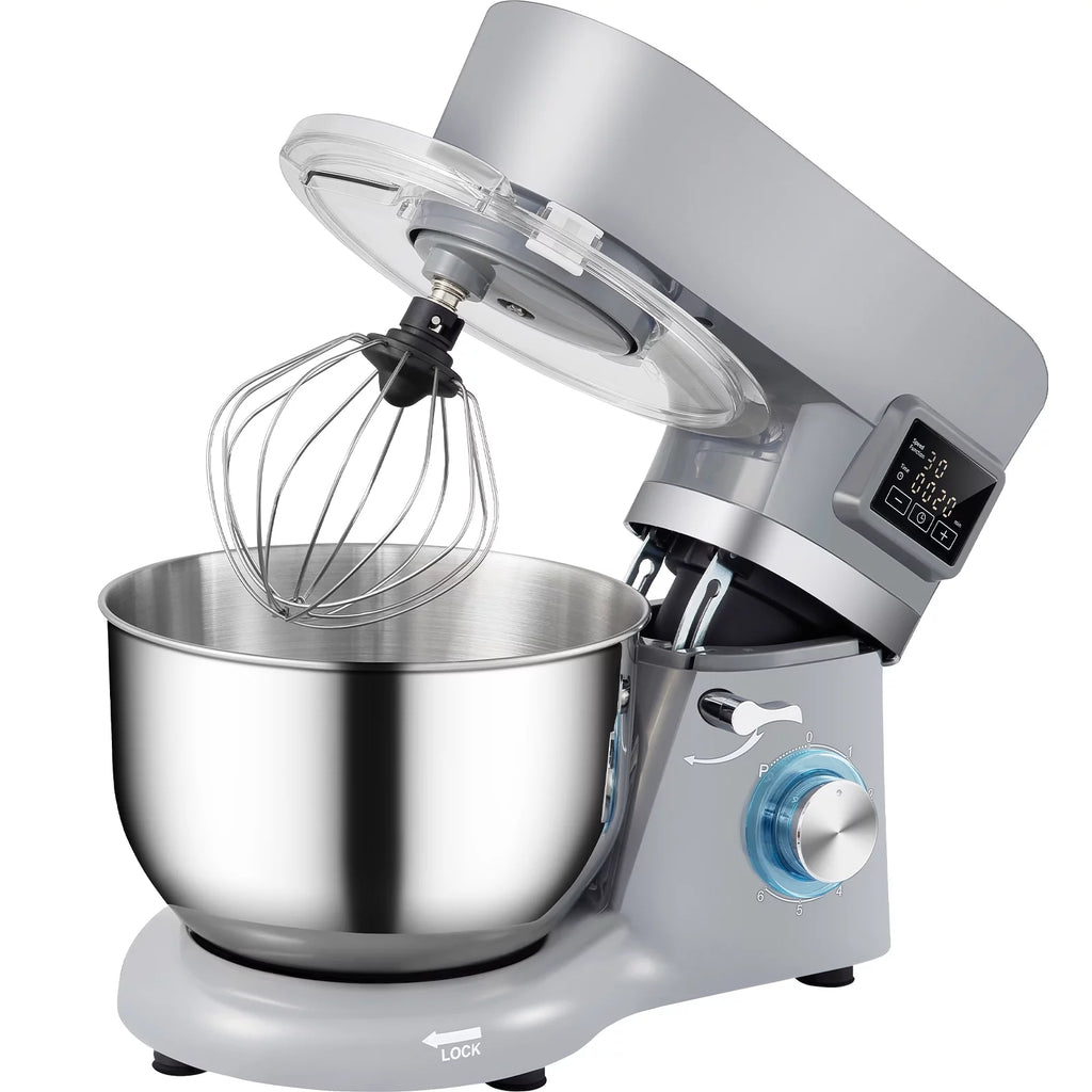 660 W 6-Speed Tilt-Head Stand Mixer with 5.8 Qt Stainless Steel Bowl, Gray T31135