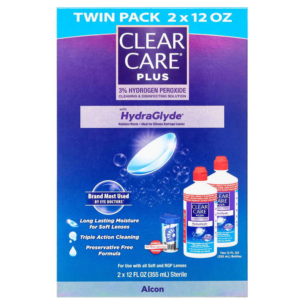 Contact Lens Cleaning Solution with HydraGlyde, Two 12oz I340428