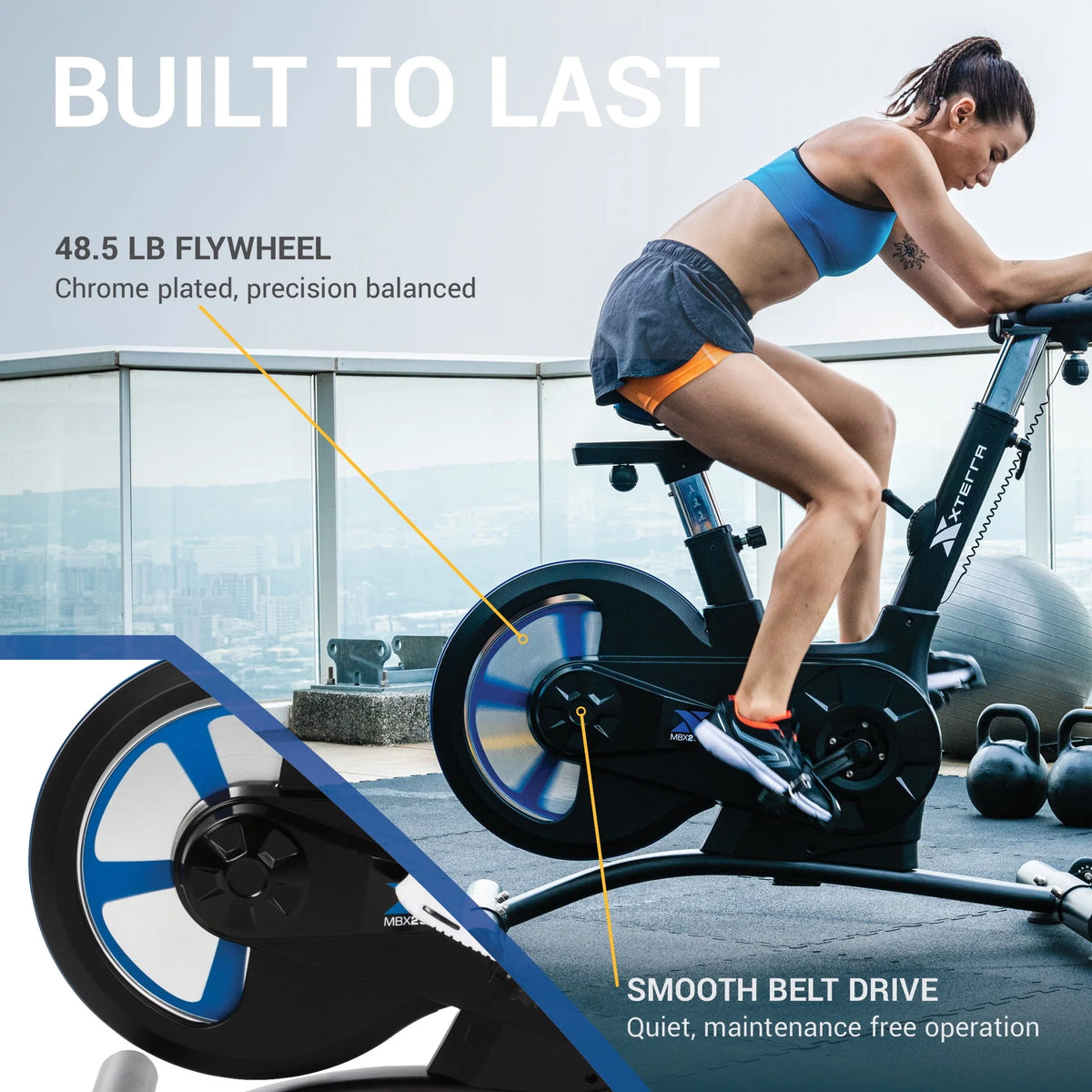 Indoor Cycling Exercise Bike with 8 Resistance Levels D779086