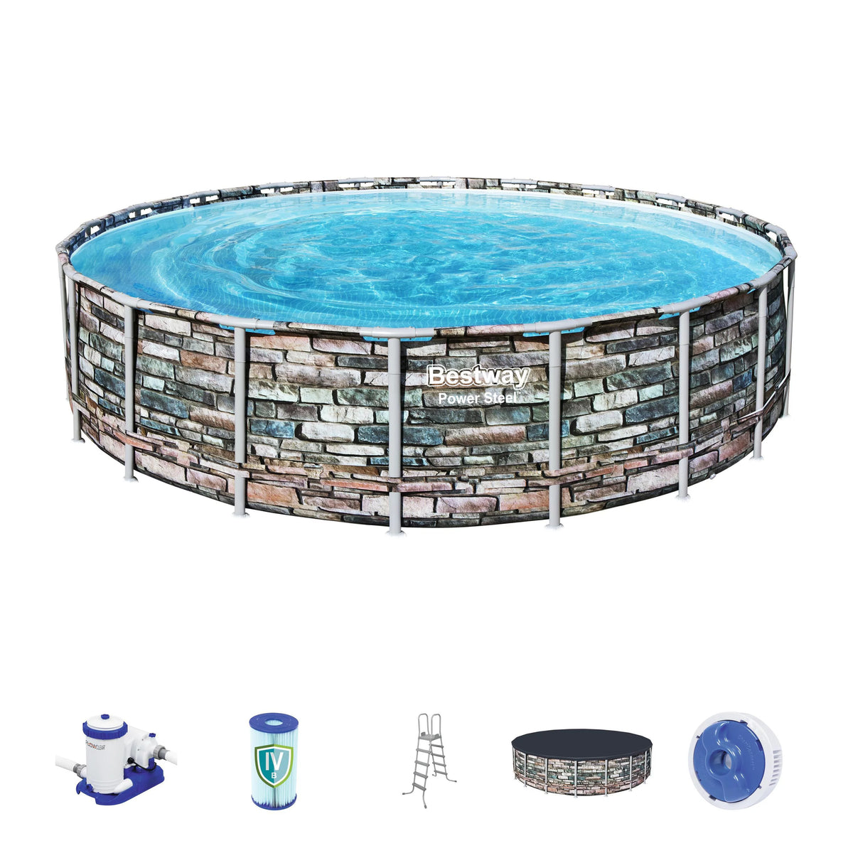 20 Foot Round Above Ground Swimming Pool Set I953962