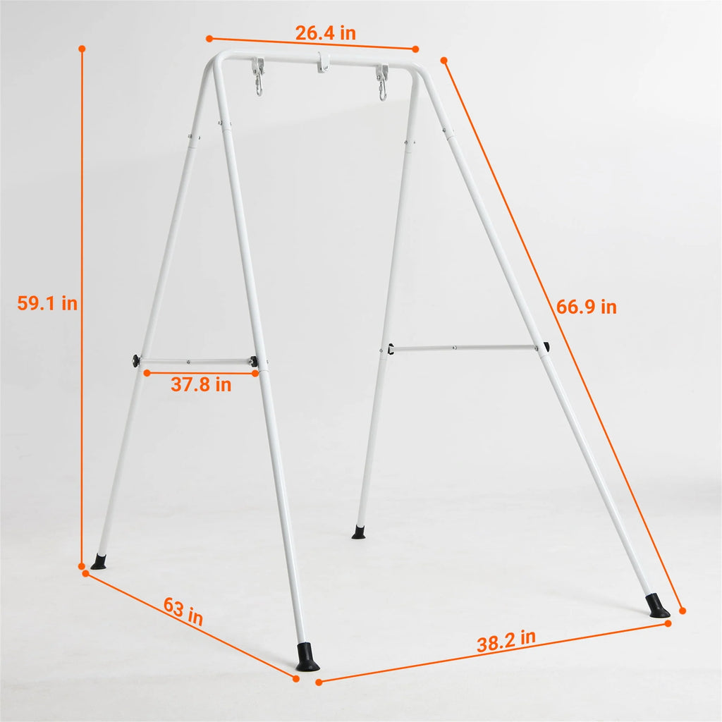 2 in 1 Toddler Metal Swing Set and Baby Jumper with Stand O8800