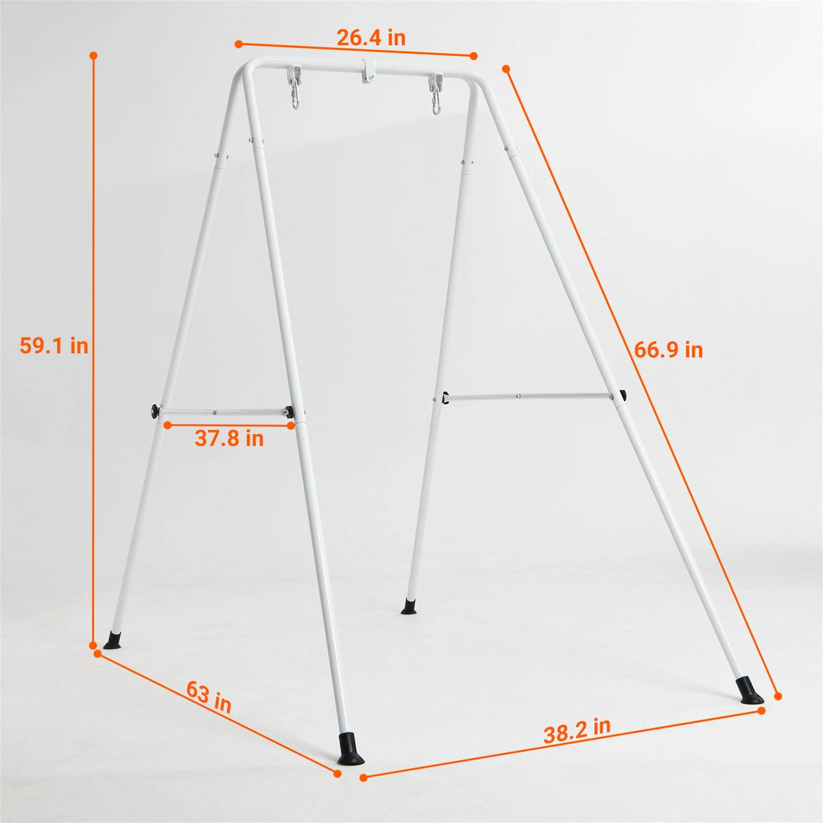 2 in 1 Toddler Metal Swing Set and Baby Jumper with Stand O8800