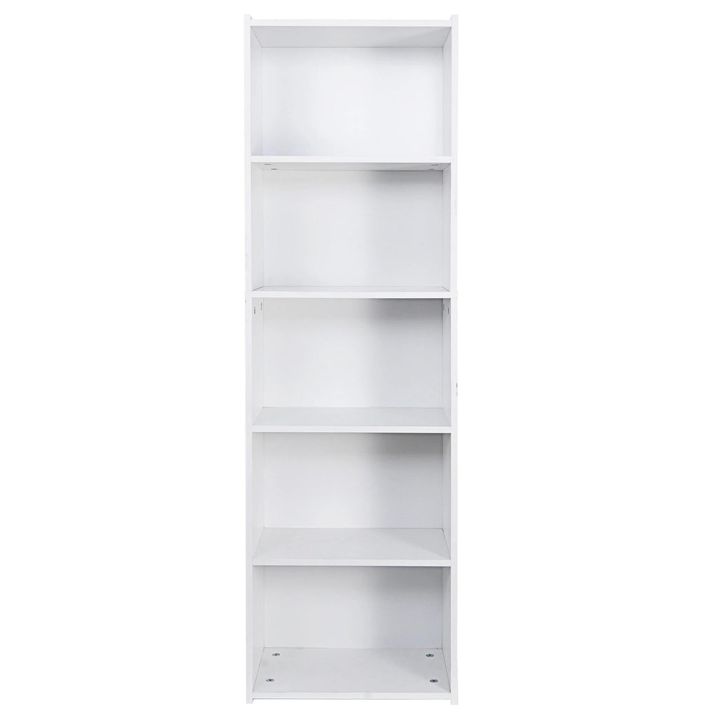 5-Tier Narrow Bookshelf with Adjustable Shelves F821755