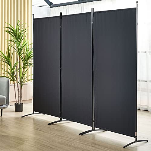 6.1 ft 3-Panel Fabric Room Divider F197331