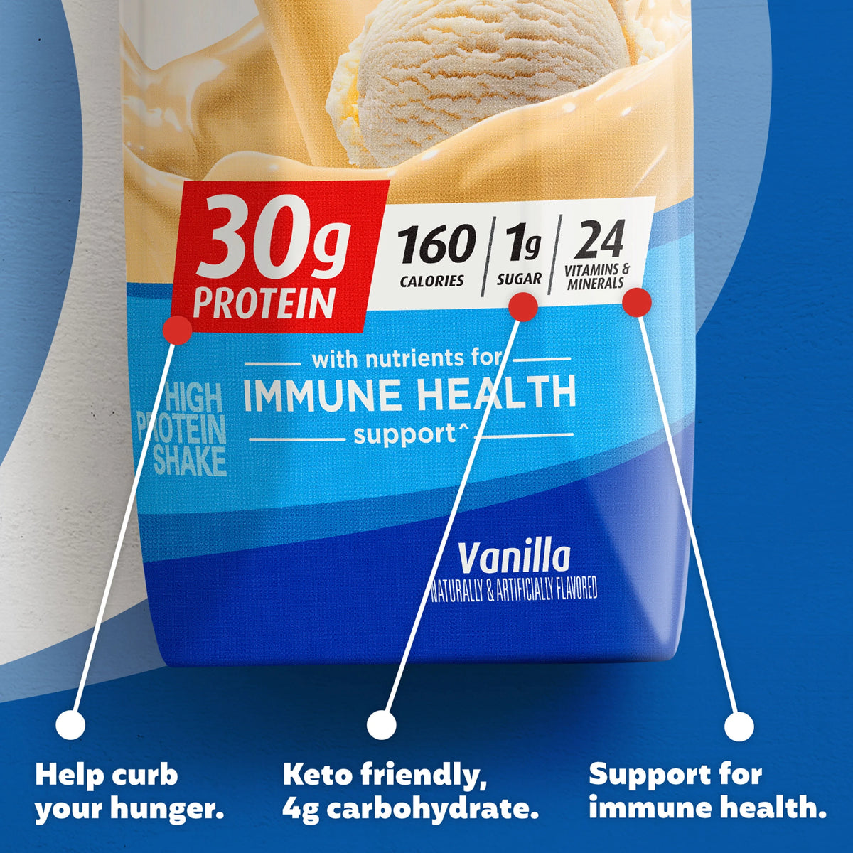 Vanilla Protein Shake 30g 11 fl oz 4 Ct G3741