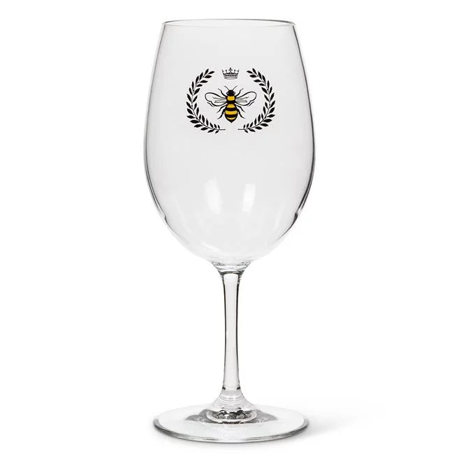 Clear & Black Acrylic Wine Goblet Set of 6 P331
