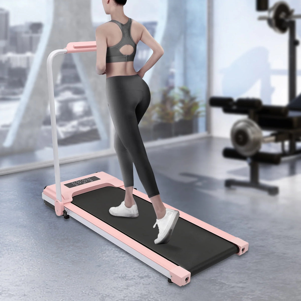 2HP Folding Treadmill with Remote Control and LED Display M246425