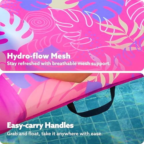 XL Fabric Covered Inflatable Pool Float with Headrest F402663