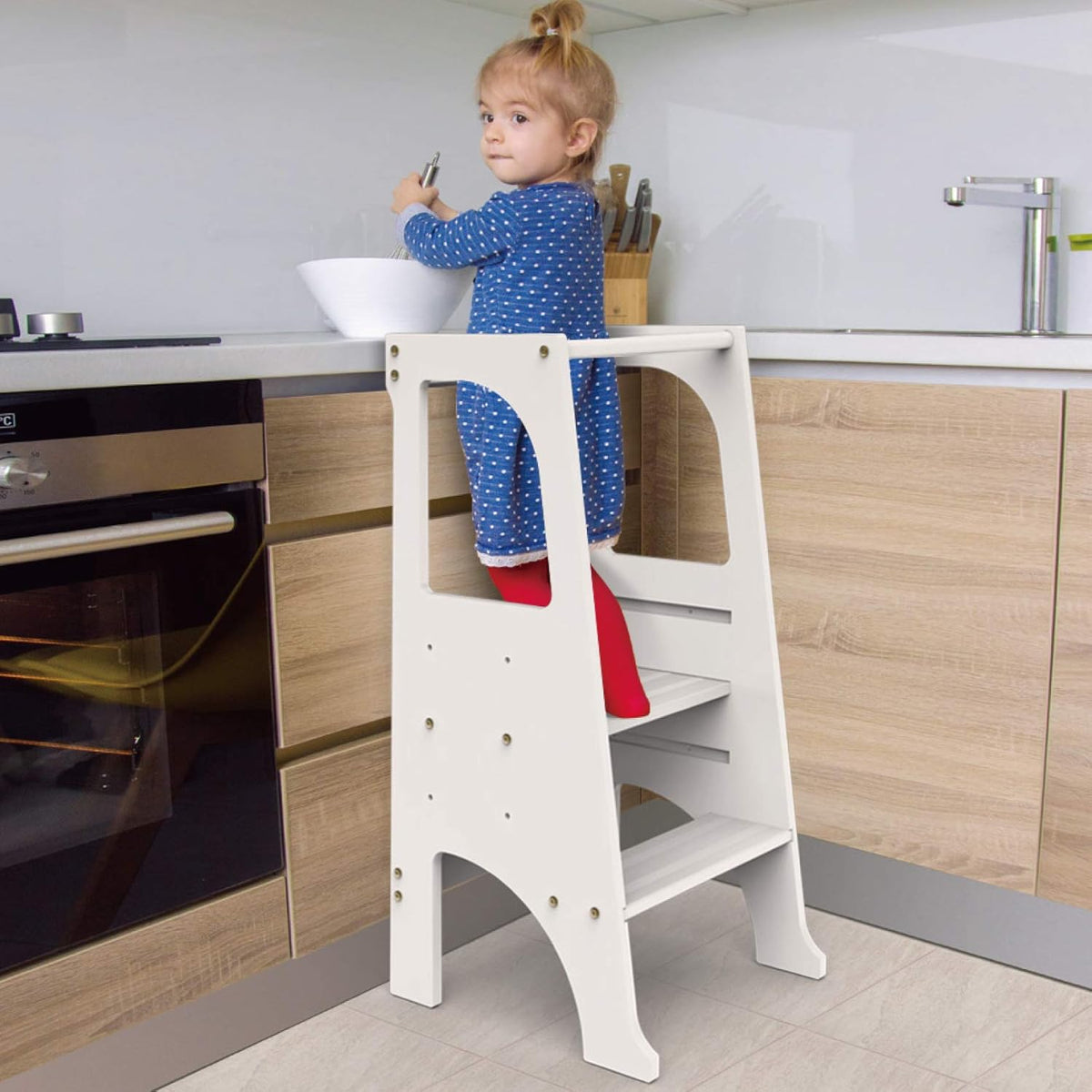 Kitchen Step Stool with Safety Rail D96748