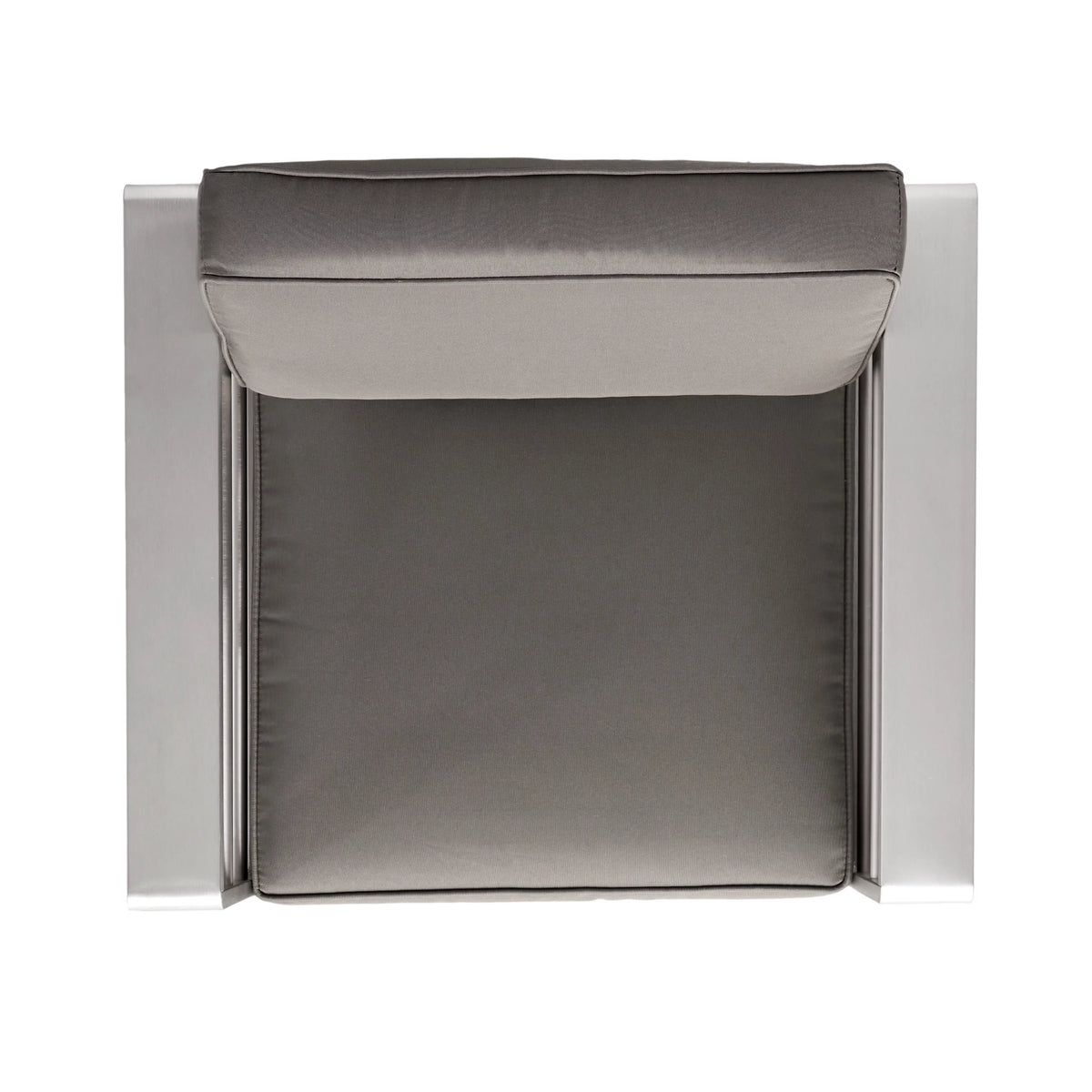 Gray Aluminum Outdoor Club Chairs with Side Table P685
