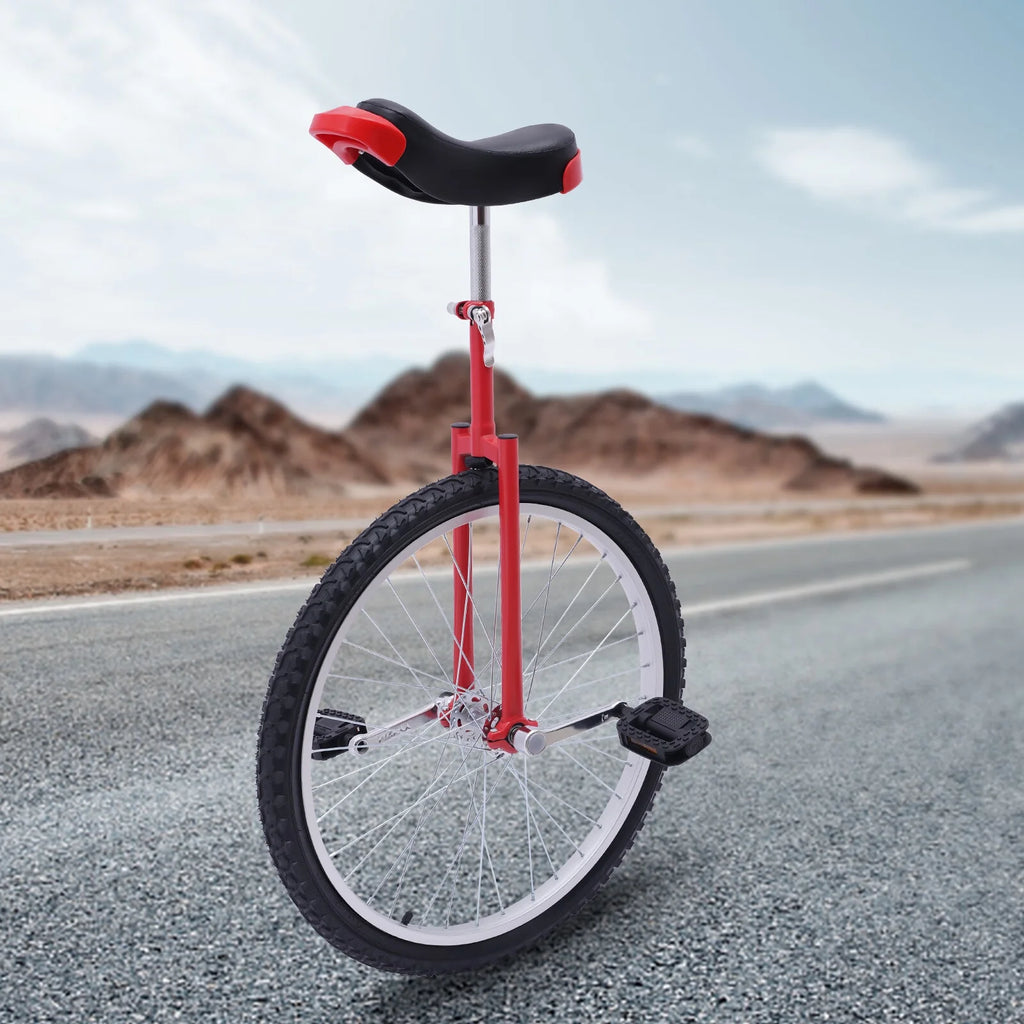16 Inch Wheel Unicycle Height Adjustable Red W192
