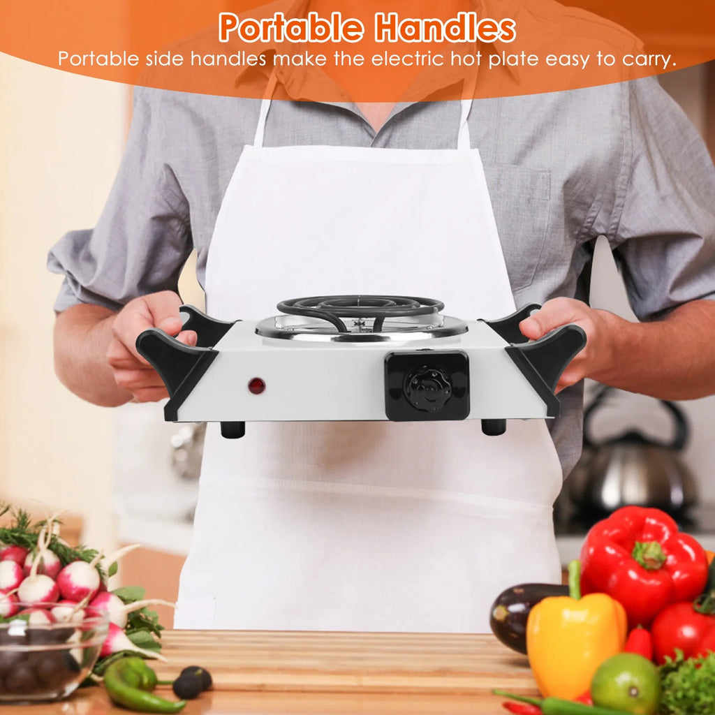 1000W Electric Single Burner Portable Hot Plate with 5 Temperature Adjustments L2750