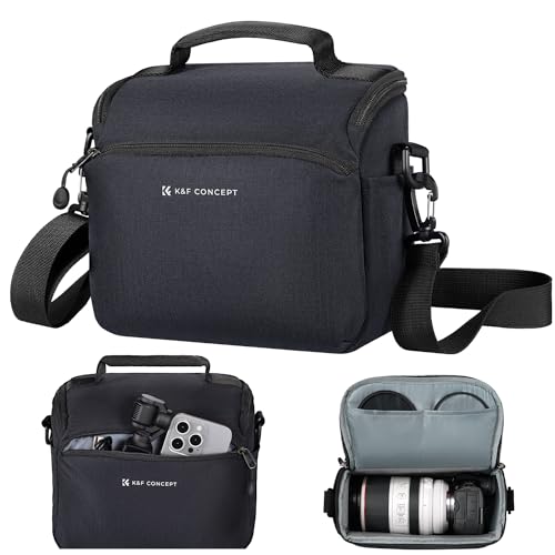 Camera Sling Bag Crossbody Camera Case DSLR SLR Compact Shoulder Photography Bag Beige K520
