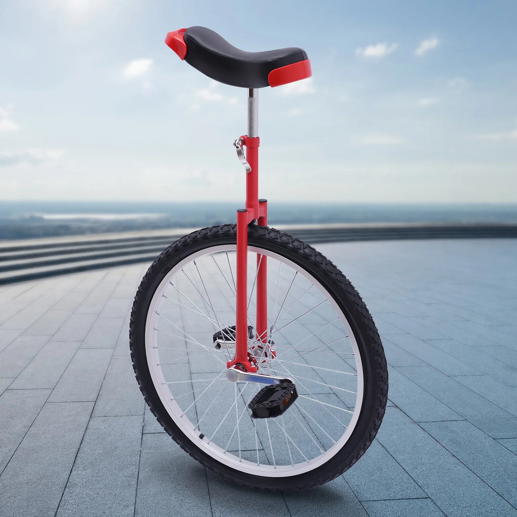 16 Inch Wheel Unicycle Height Adjustable Red W192