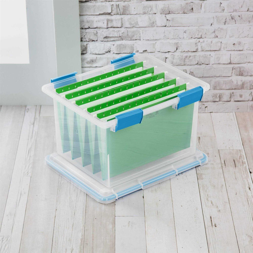 32 Qt Gasket Box Clear Blue Set of 4 K23518