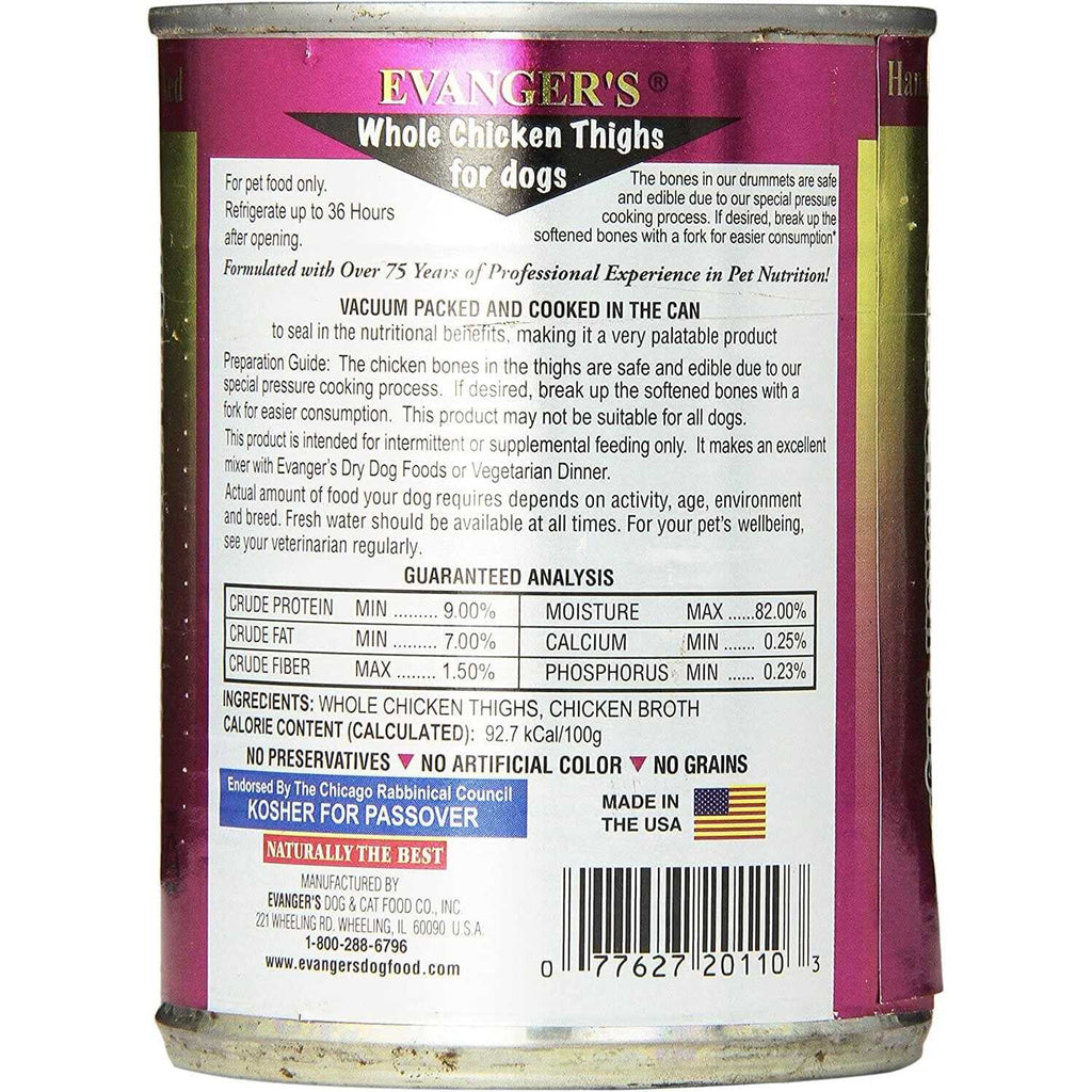 Grain-Free Whole Chicken Thighs Canned Dog Food W2966