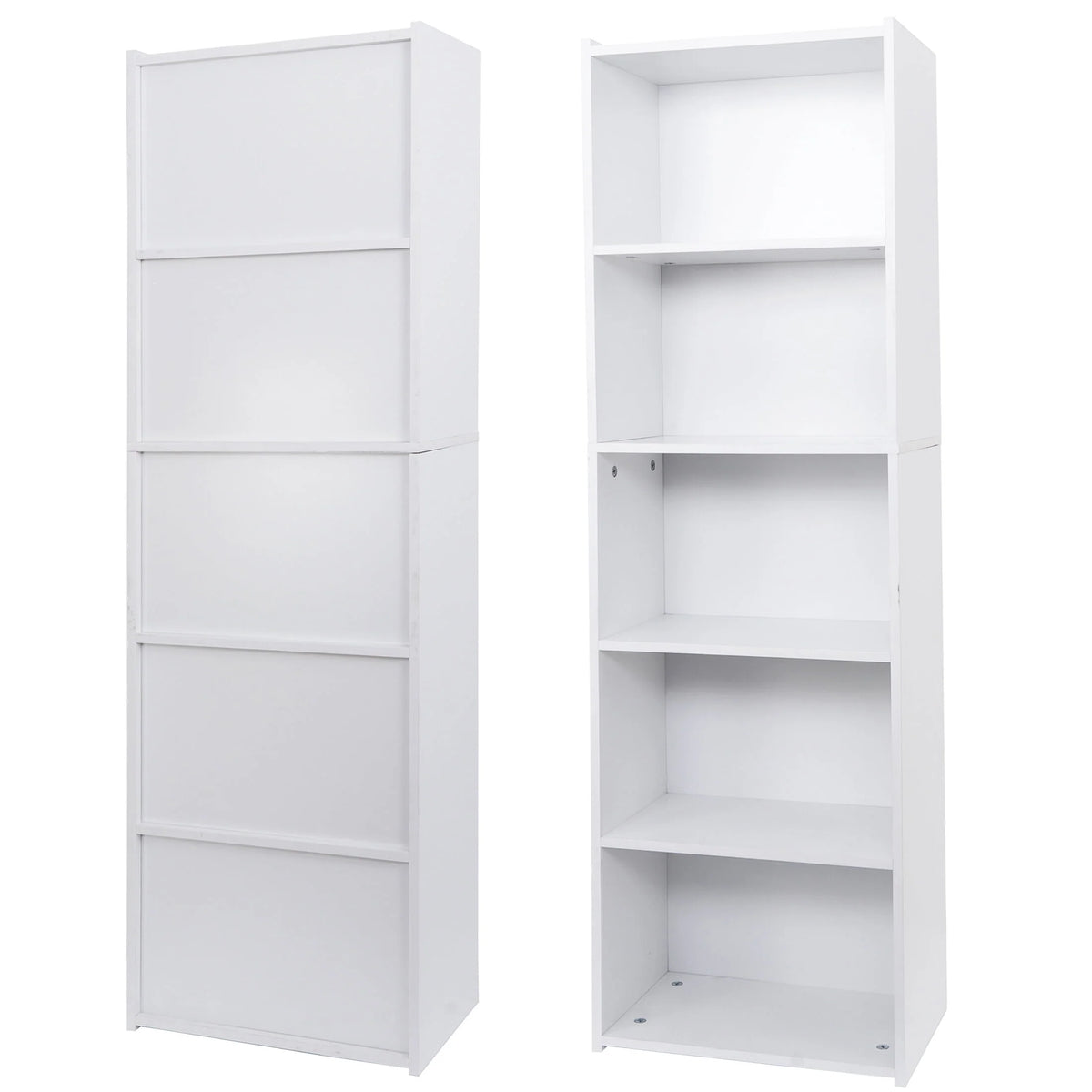 5-Tier Narrow Bookshelf with Adjustable Shelves F821755