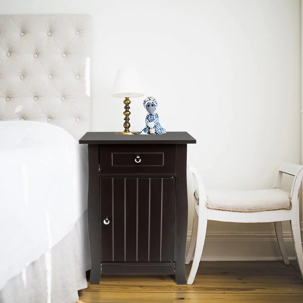 Small Free Standing Wooden Cabinet with Drawer and Single Door R10657