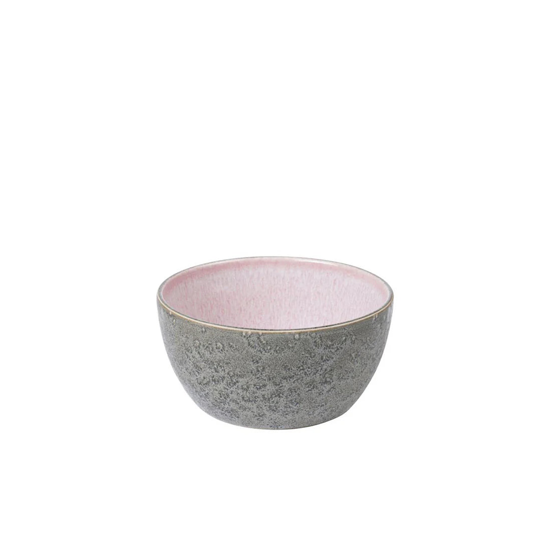 Stoneware Bowl 14 cm Grey, Light Pink K4577