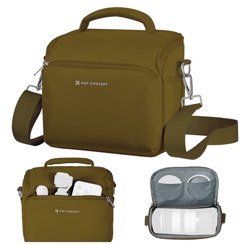 Camera Sling Bag Crossbody Camera Case DSLR SLR Compact Shoulder Photography Bag Beige K520