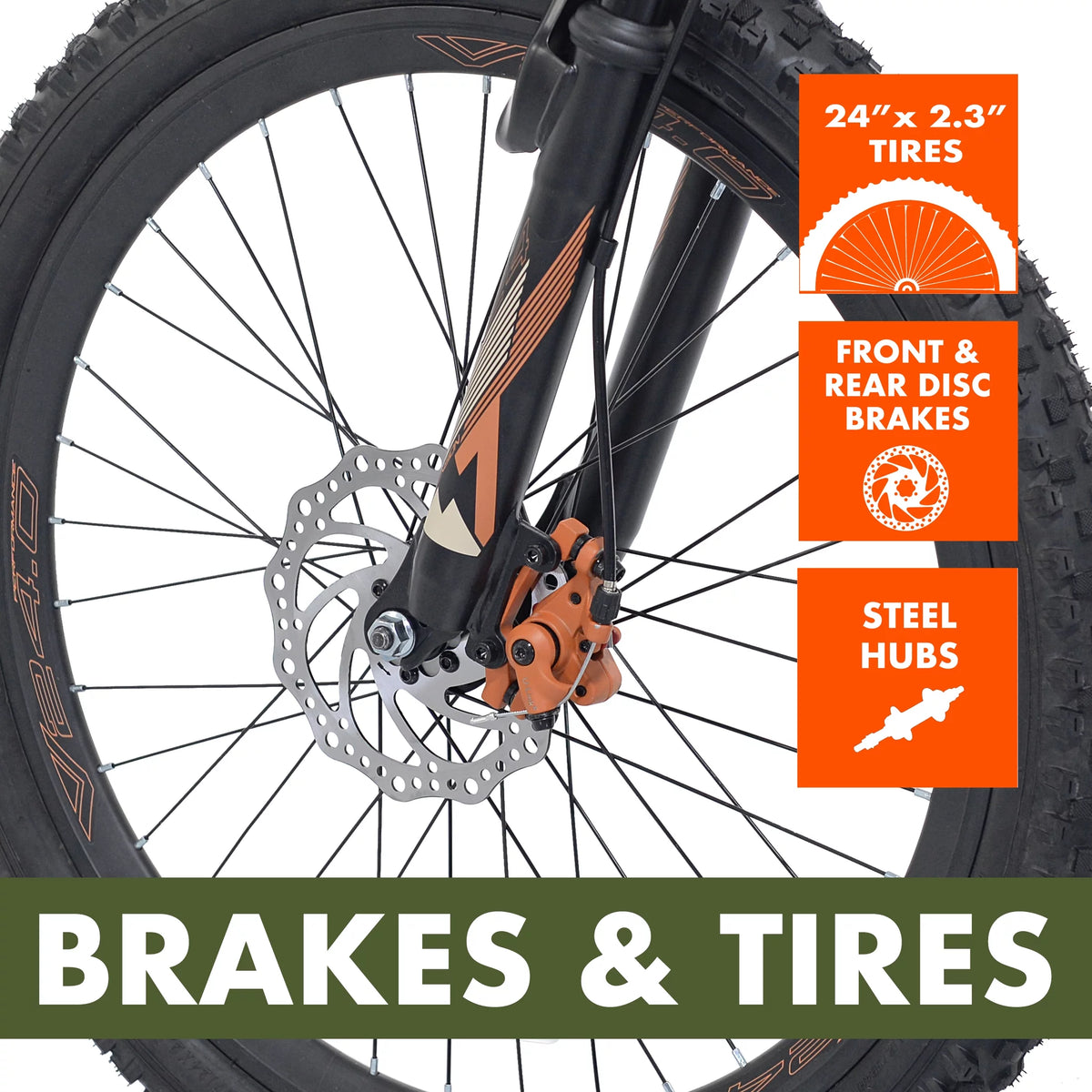 24 Glide Mountain Bike, 8 Speed, Black L9057