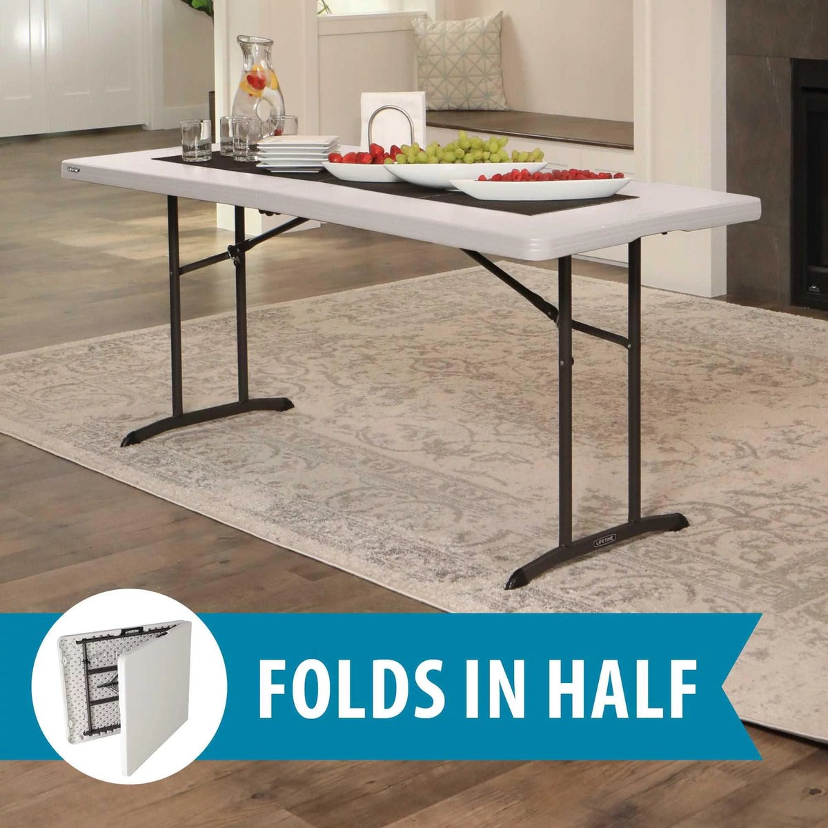 6 Foot Rectangle Fold-in-Half Table A8911