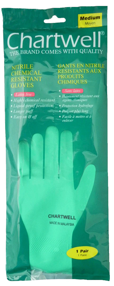 Nitrile Chemical Resistant Gloves Medium Size K88482