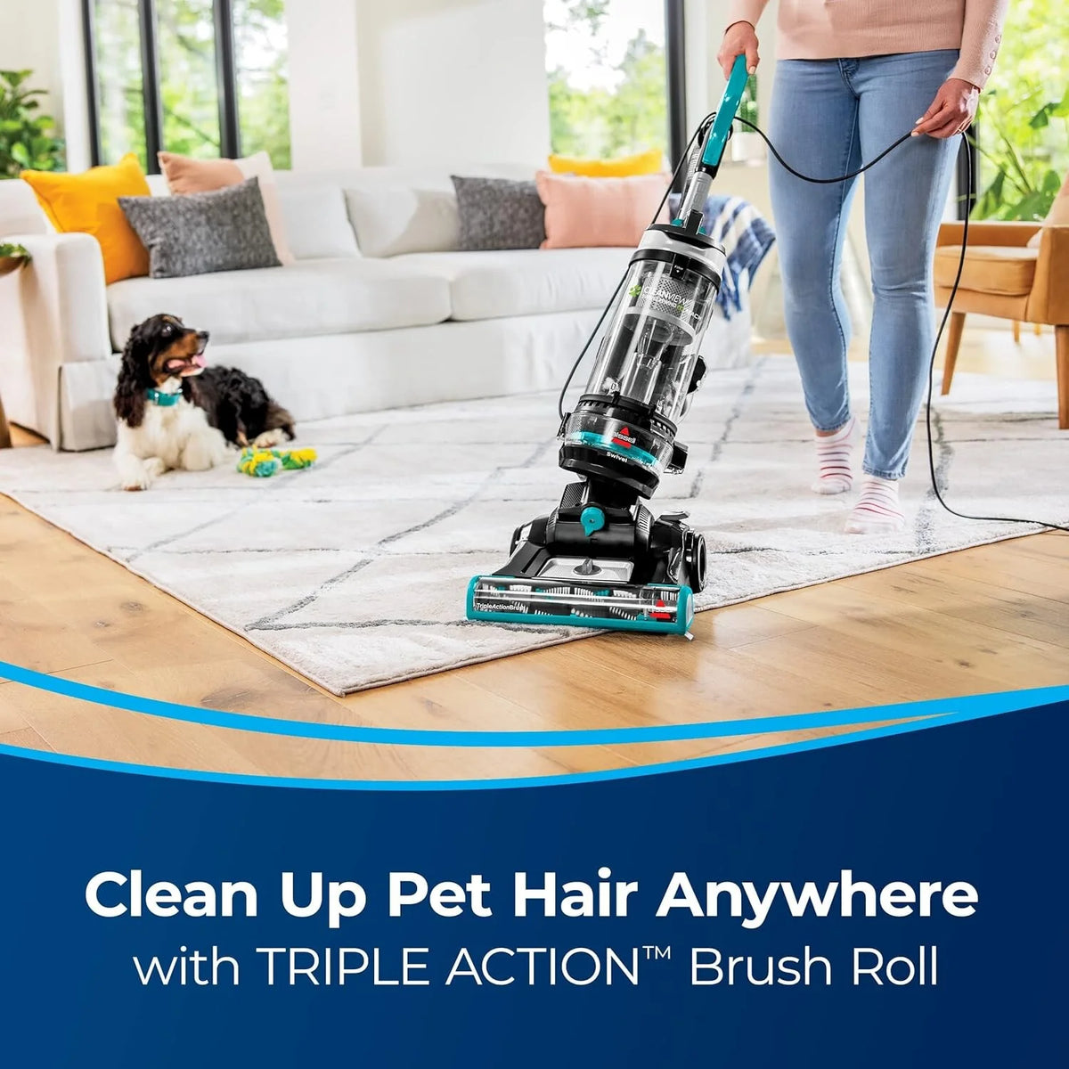 Pet Reach Vacuum Cleaner with Quick Release Wand and Swivel Steering L39980