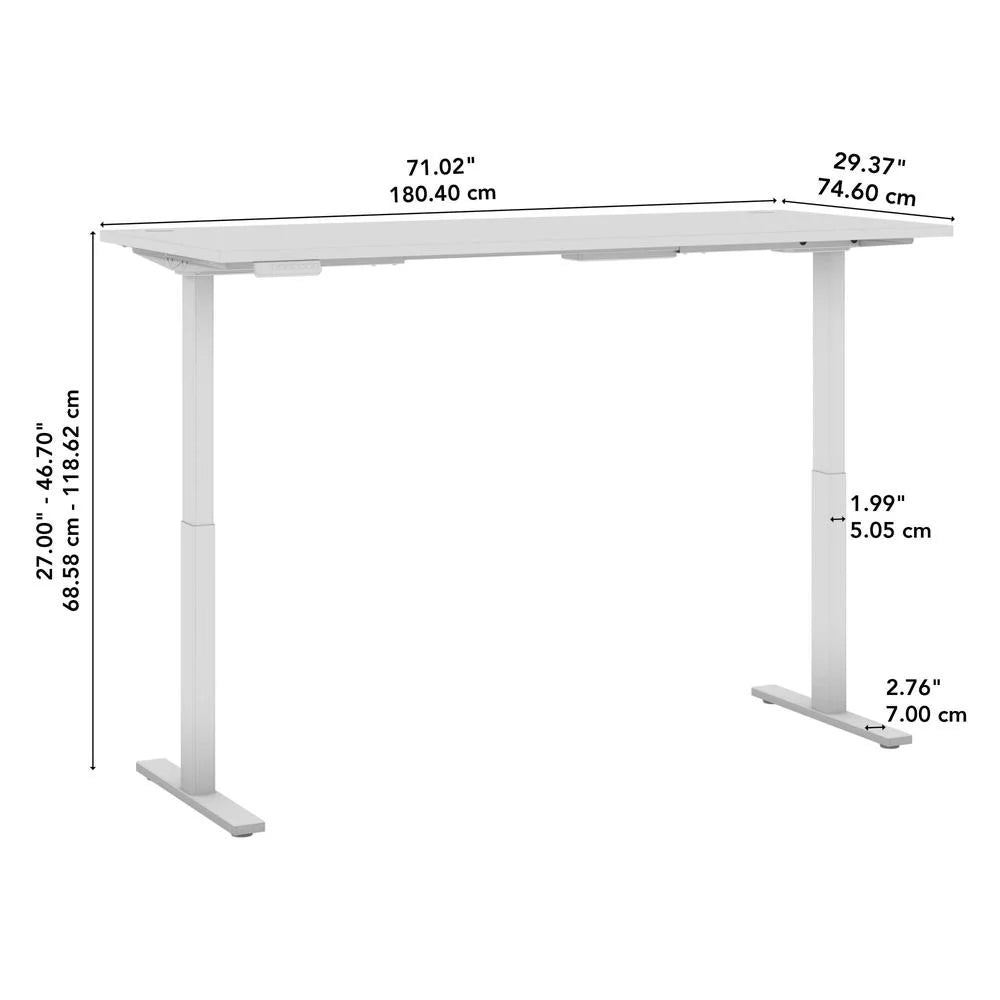 72W Adjustable Standing Desk in Natural Elm Z491215