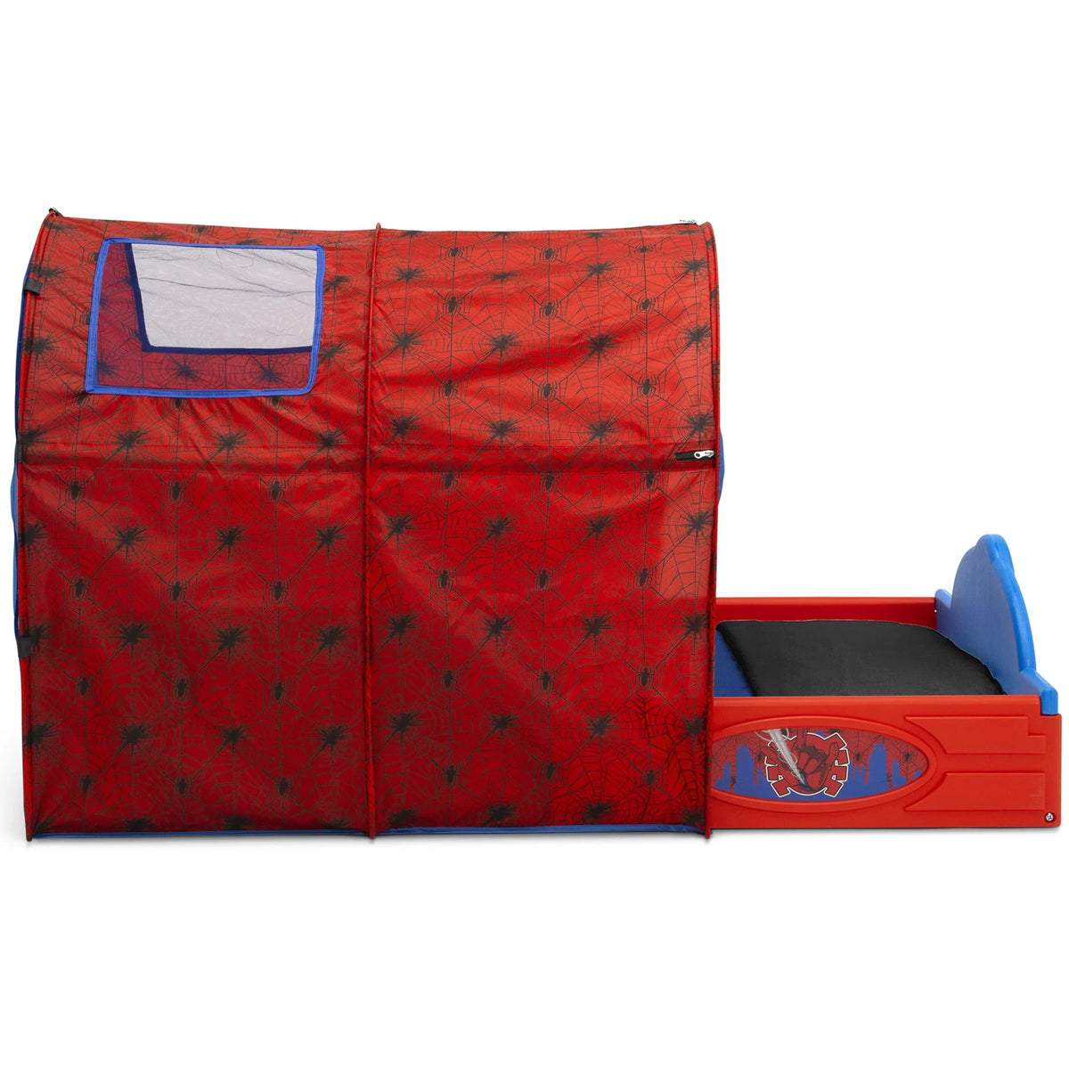 Toddler Bed with Tent and Built-In Guardrails Q563689