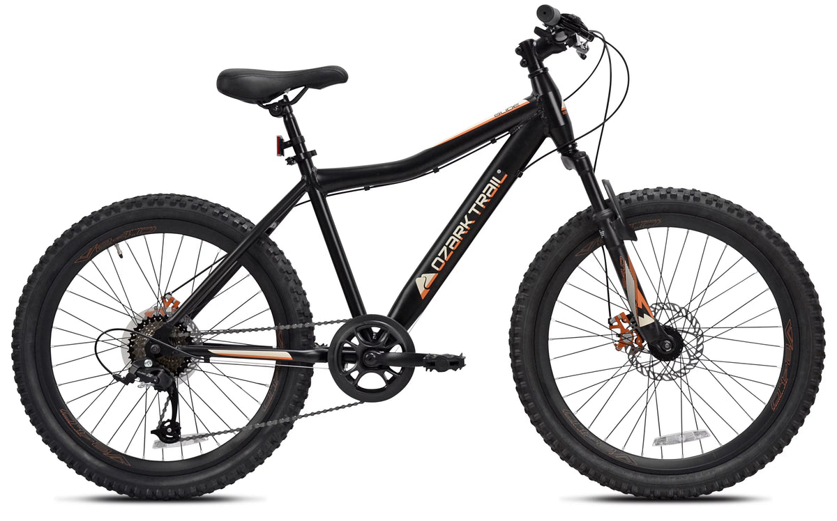 24 Glide Mountain Bike, 8 Speed, Black L9057