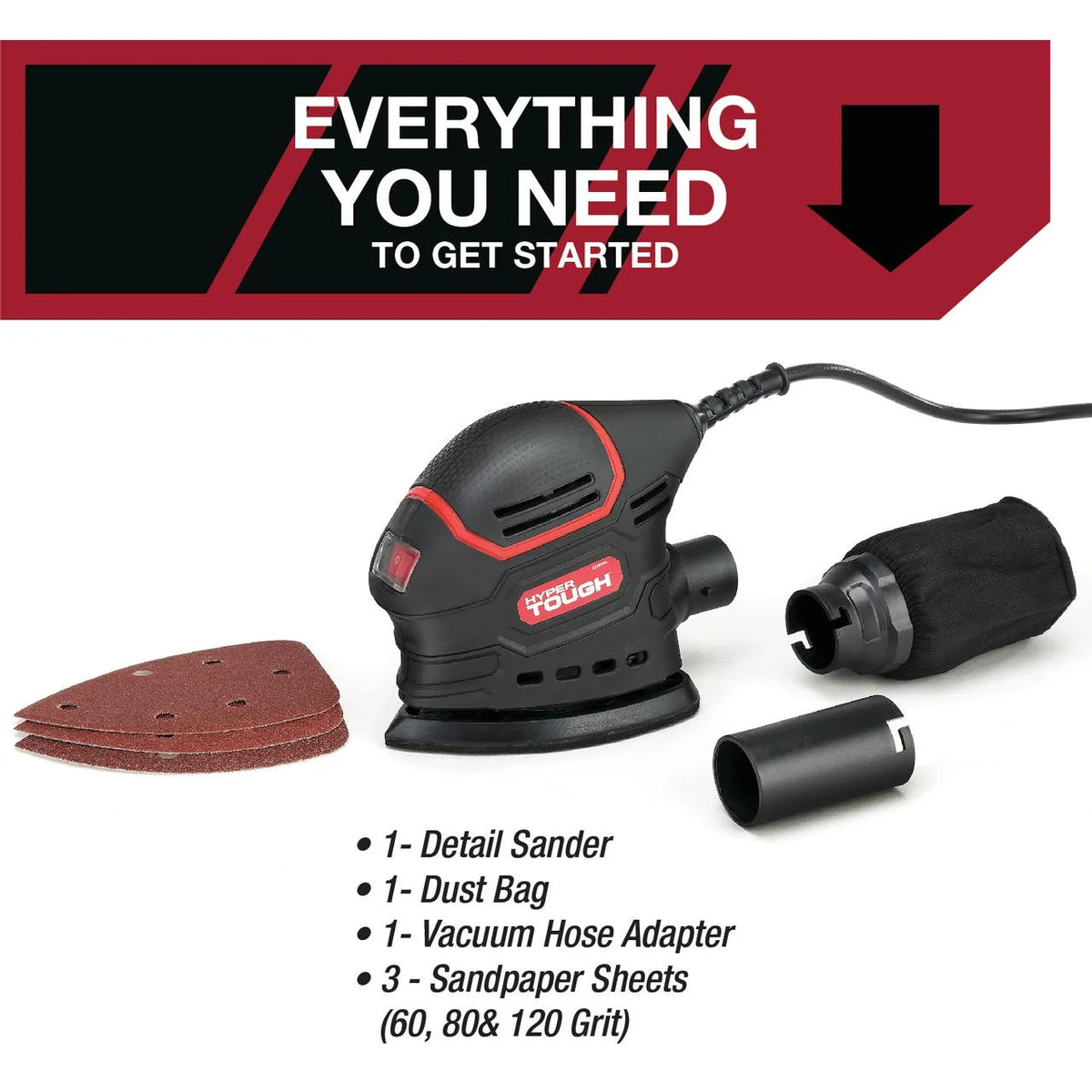 1.5 Amp Corded Detail Sander with Dust Bag C8176