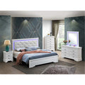 King Bed in Pearl White D808
