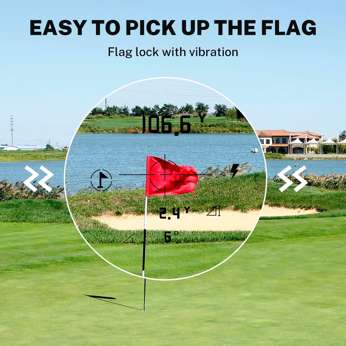 Laser Golf Rangefinder 900 Yards 7X Magnification with Slope Switch F264536