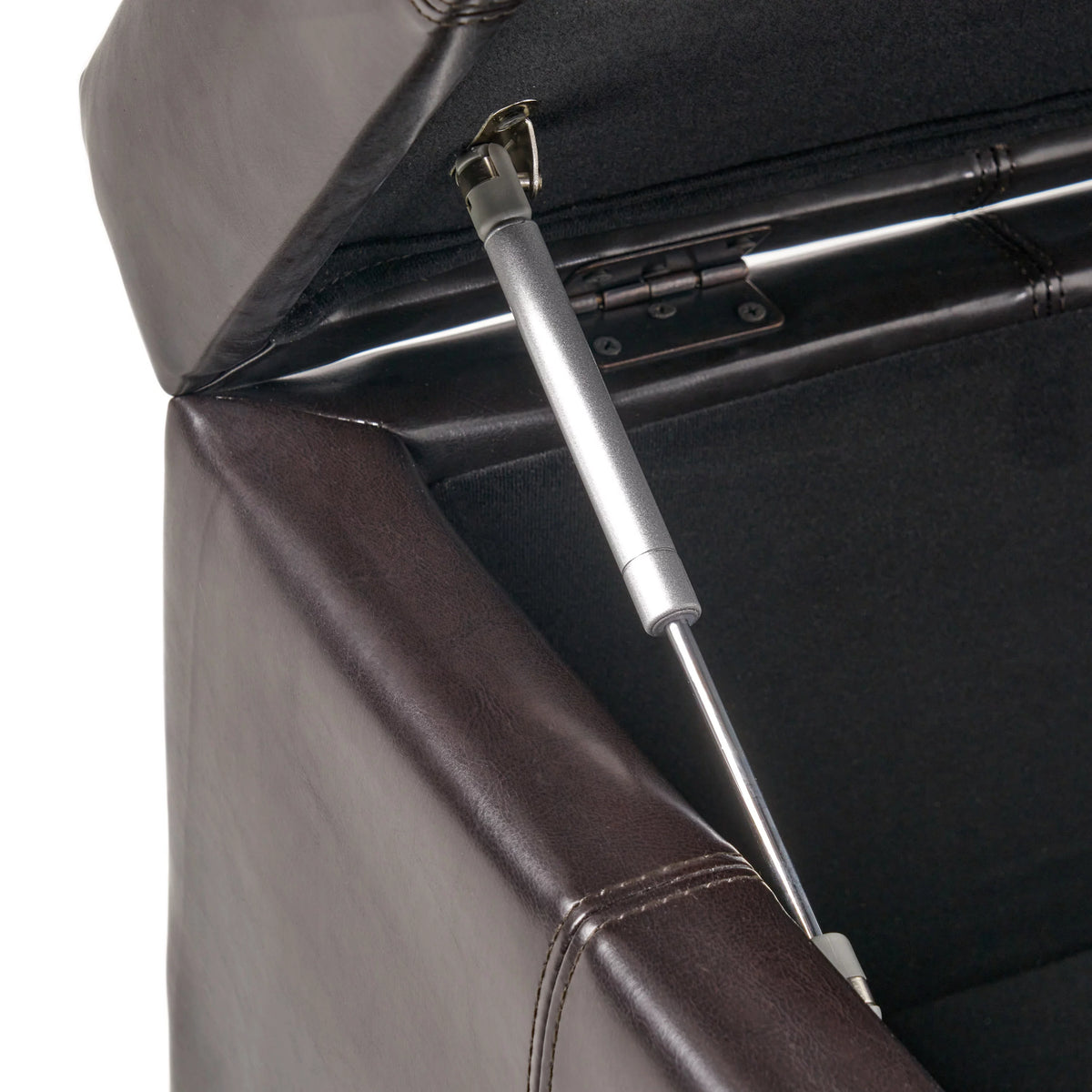 Espresso Bonded Leather Storage Ottoman L811513