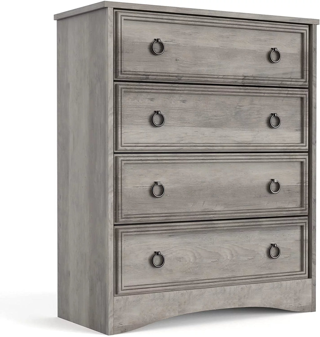 4 Drawer Gray Wood Dresser K860